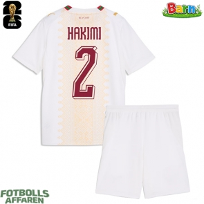 Marocko Achraf Hakimi #2 Bortaställ Barn VM 2026 Kortärmad (+ Korta byxor)